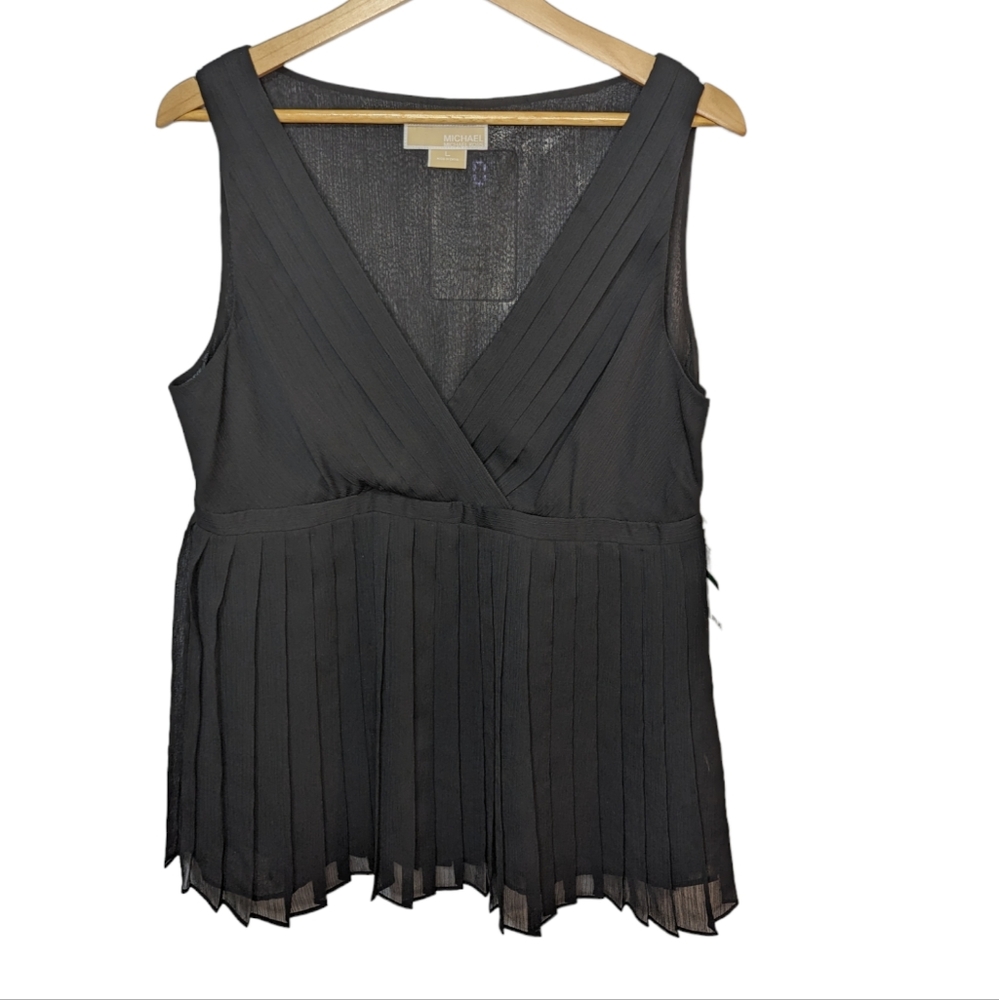 Michael Kors Women's Black Sleeveless Top - Size Large